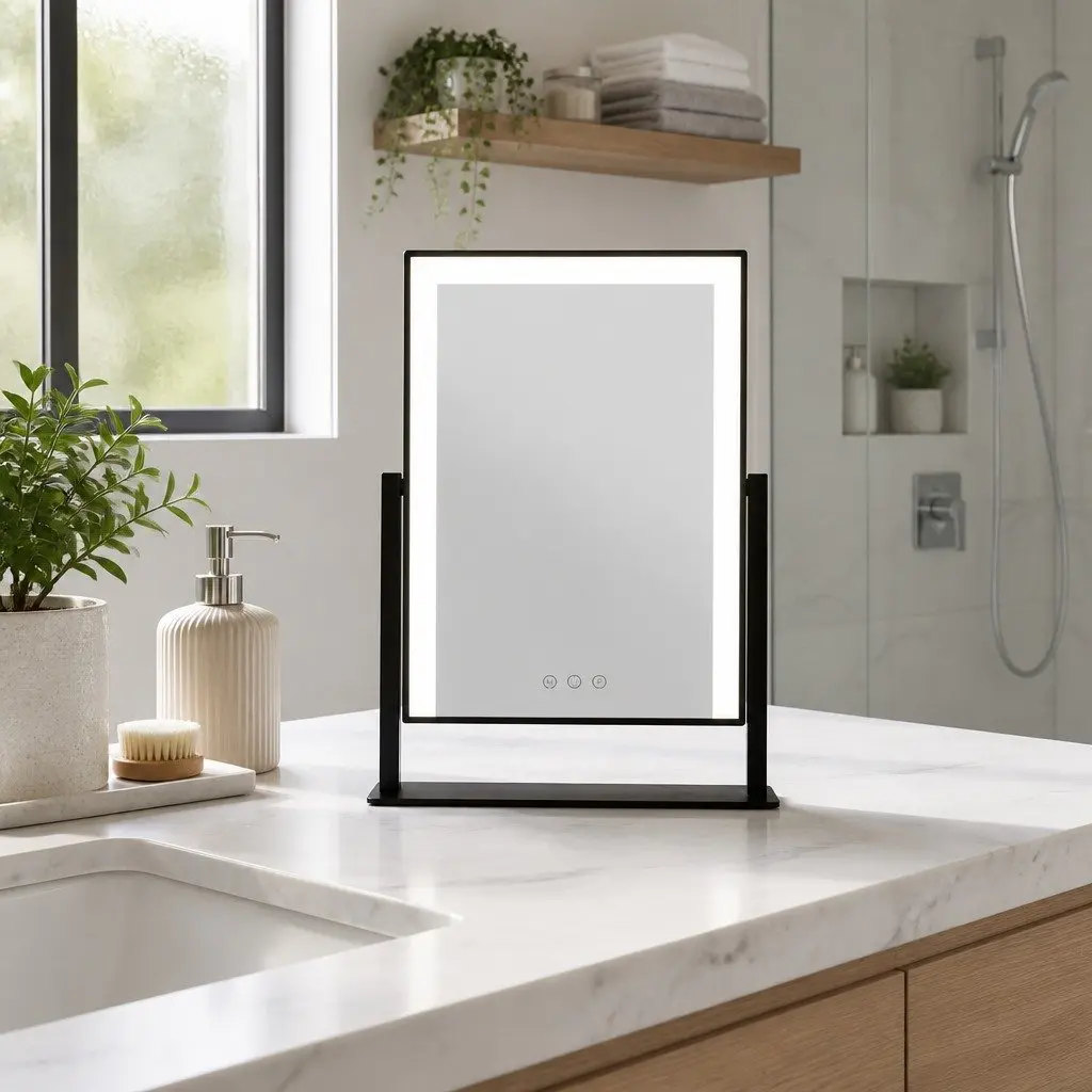 Makeup Mirror Hollywood Vanity LED Light Touch Control 25x30cm