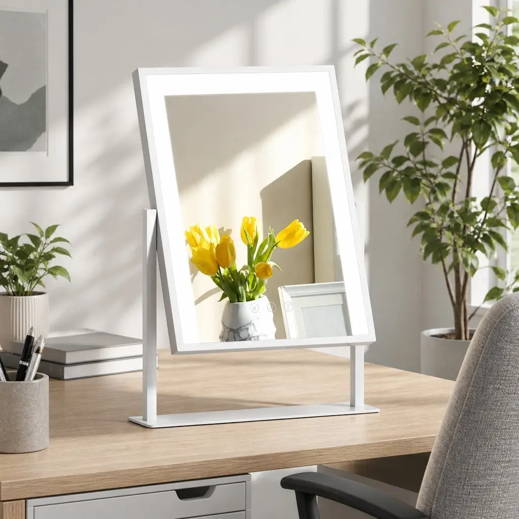Makeup Mirror LED Light Touch Control Rotatable 30x40cm