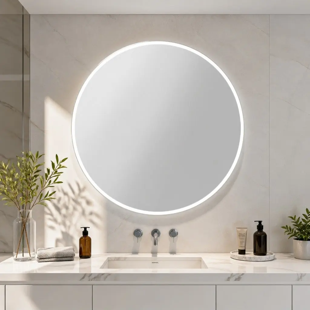 90cm Round LED Wall Mirror