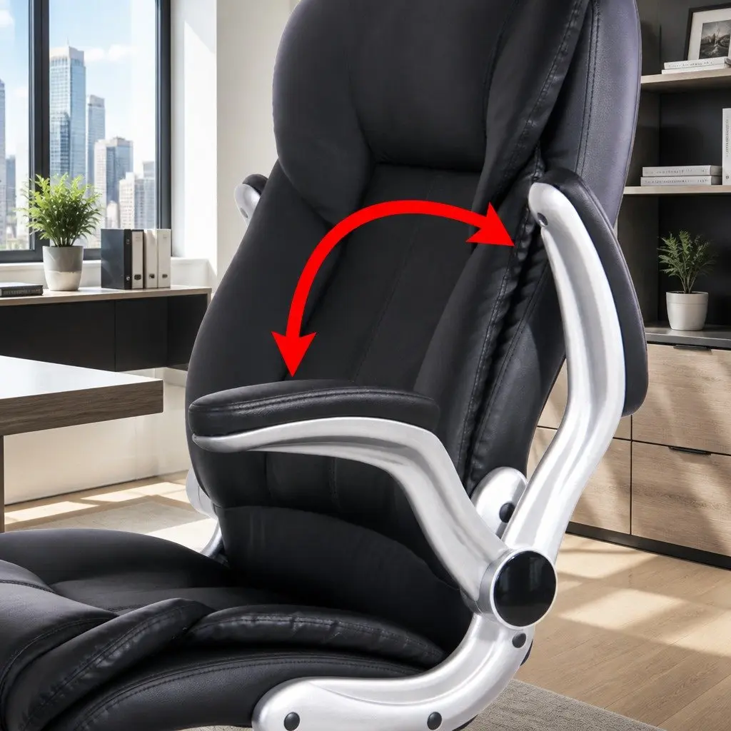 Massage Office Chair 8 Point Vibration High Back PU Leather Black