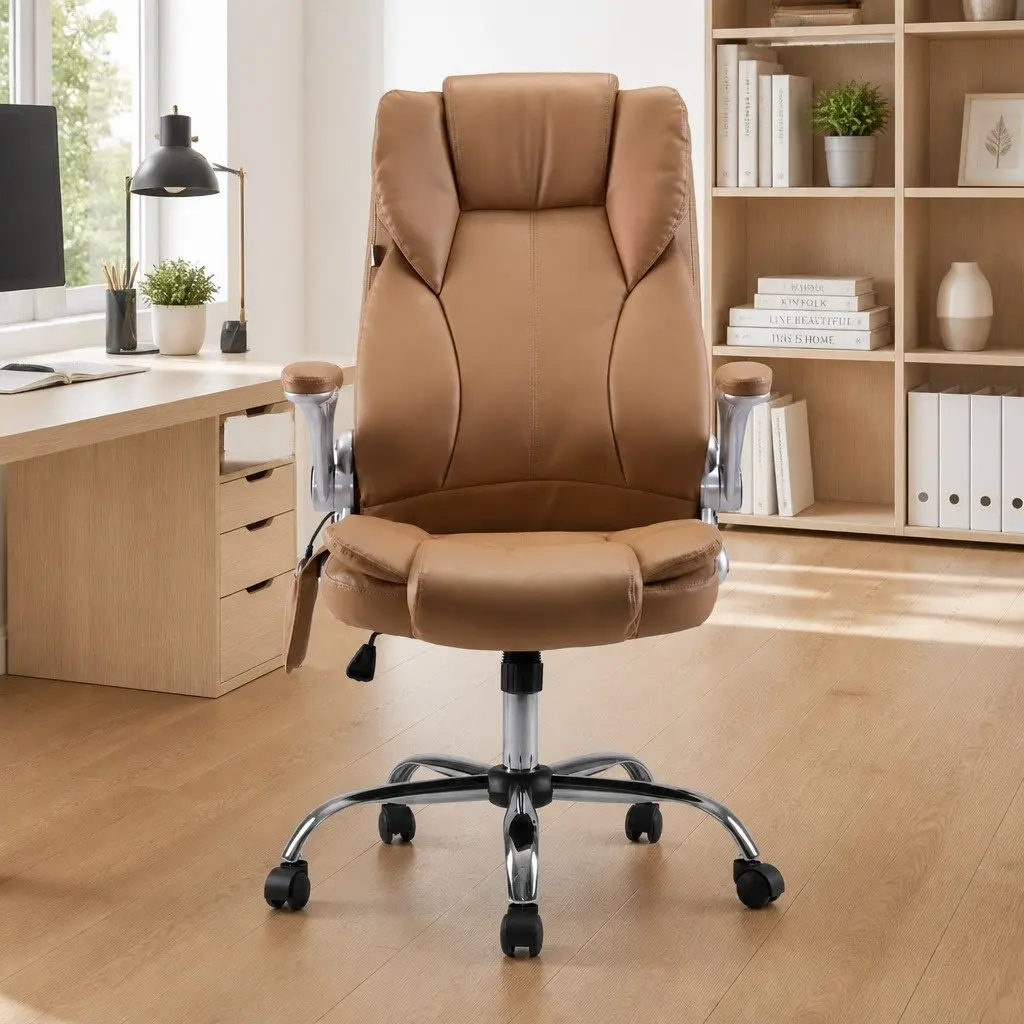 Massage Office Chair High Back 8 Point Vibration Recliner