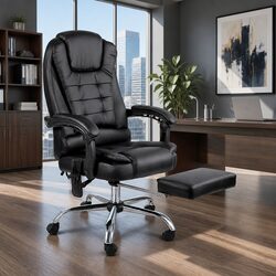 8 Point Massage Office Chair High Back Swivel Executive Desk Seat Black