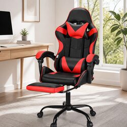 Your Friendly Red Black Gaming Office Chair with Massage