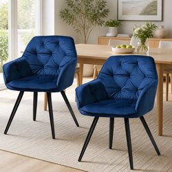 Navy Blue Dining Chair Set of 2 for Your Home