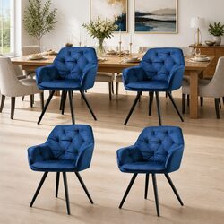 Friendly Navy Blue Armchair Set Perfect for You