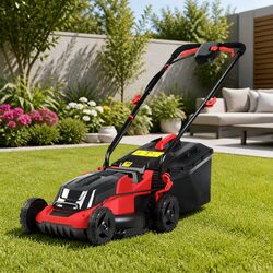 Cordless Lawn Mower 40V Electric Lawnmower 34cm Cutting Width Lightweight Garden