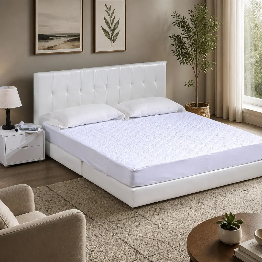 Fitted Waterproof Mattress Protector King Single Microfiber Dust Mite Prevention