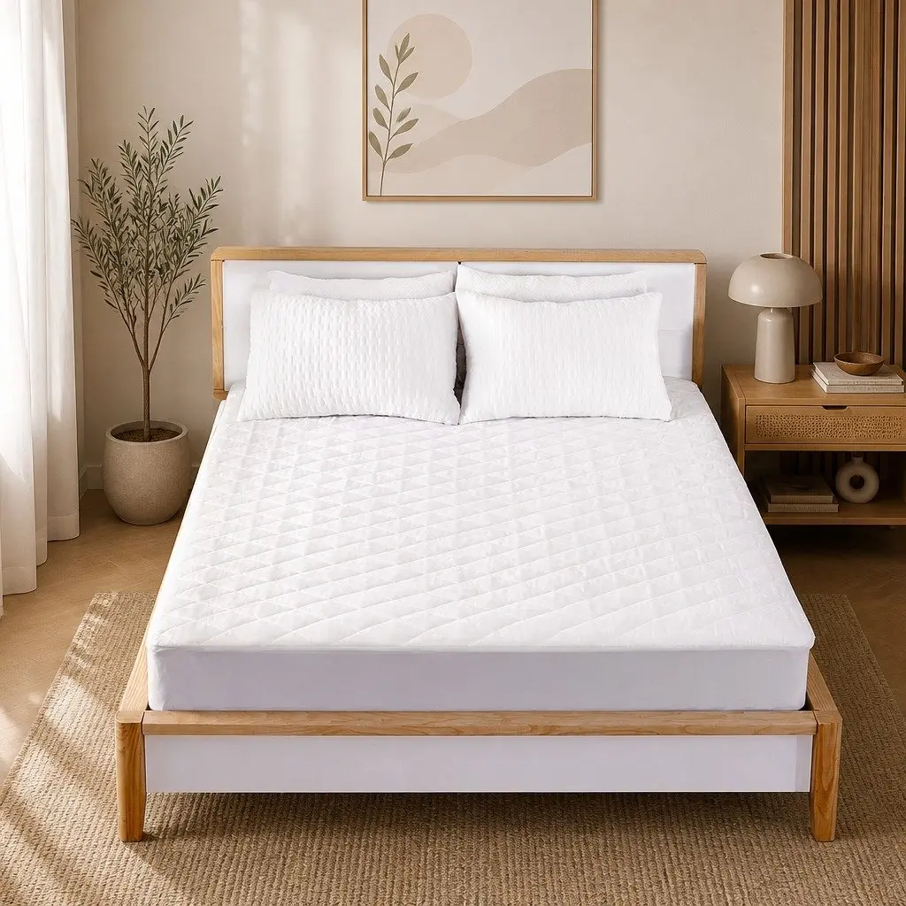 Fitted Waterproof Mattress Protector King Single Microfiber Dust Mite Prevention