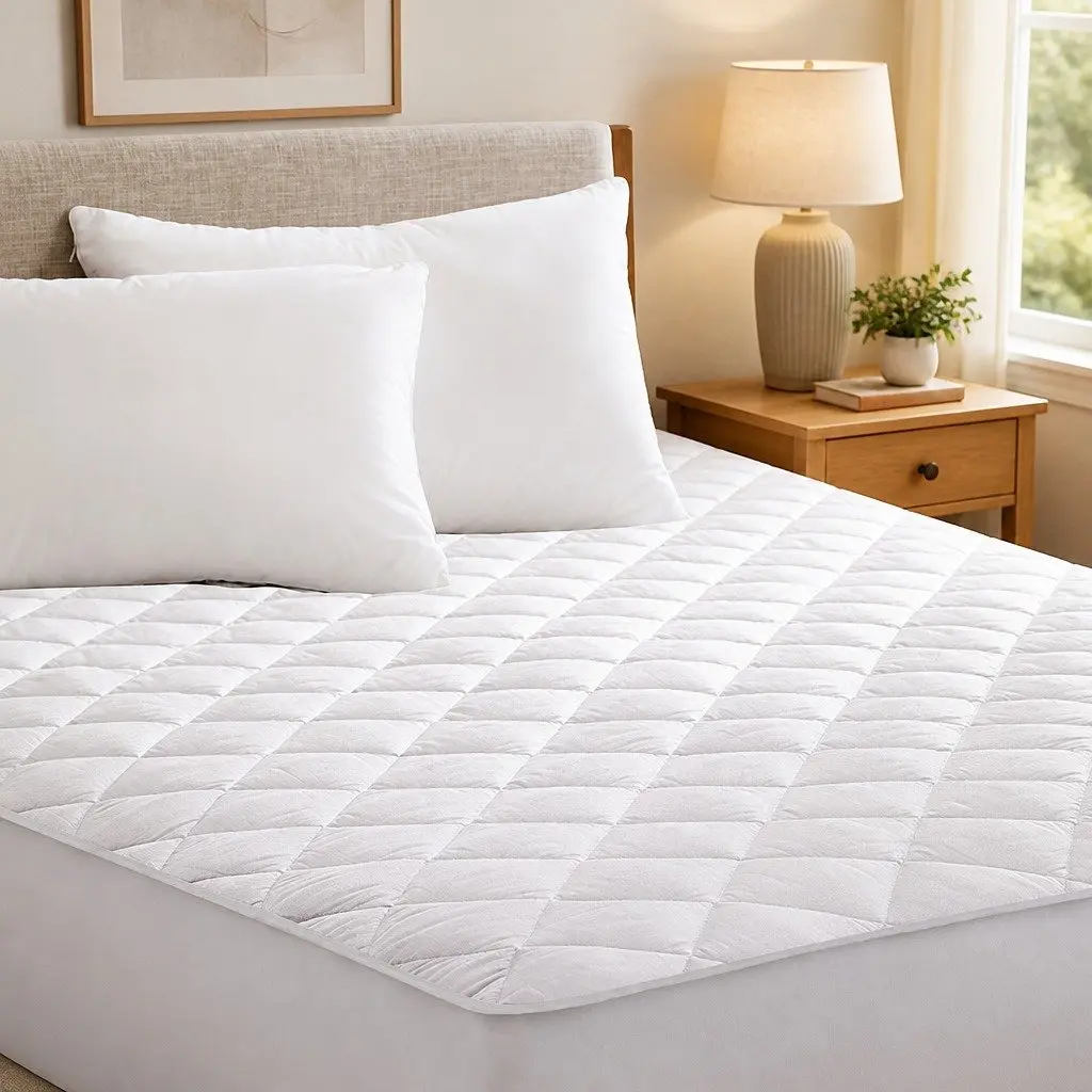 King Mattress Protector Waterproof Microfiber Fitted Quilted Dust Mite Allergen