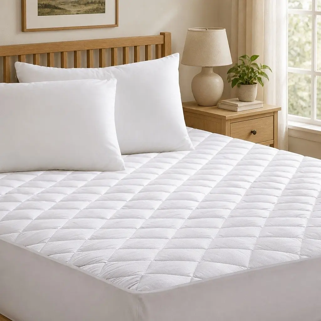 King Mattress Protector Waterproof Microfiber Fitted Quilted Dust Mite Allergen