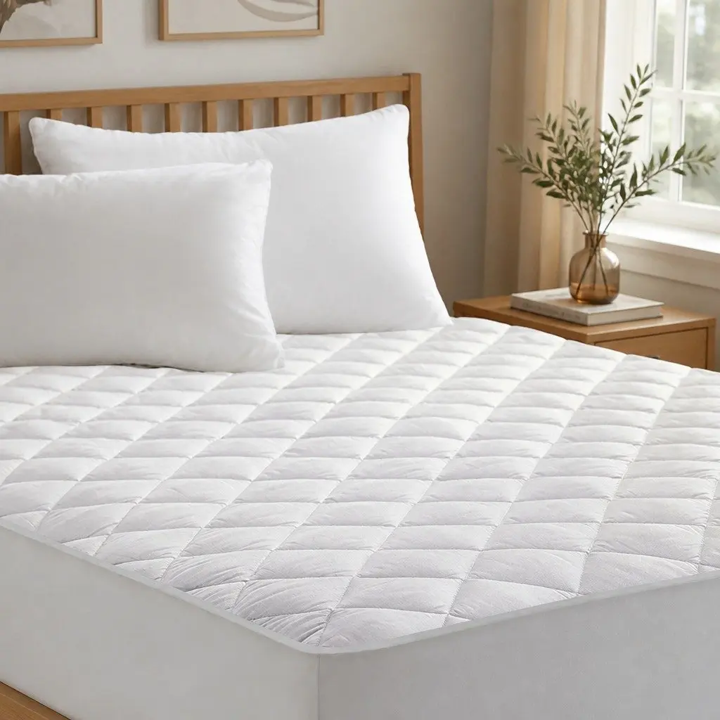 Single Mattress Protector Waterproof Microfibre Fitted Cover Hypoallergenic 188cm x 91cm