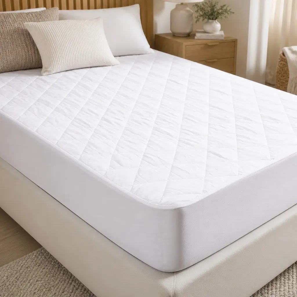 Single Mattress Protector Waterproof Microfibre Fitted Cover Hypoallergenic 188cm x 91cm