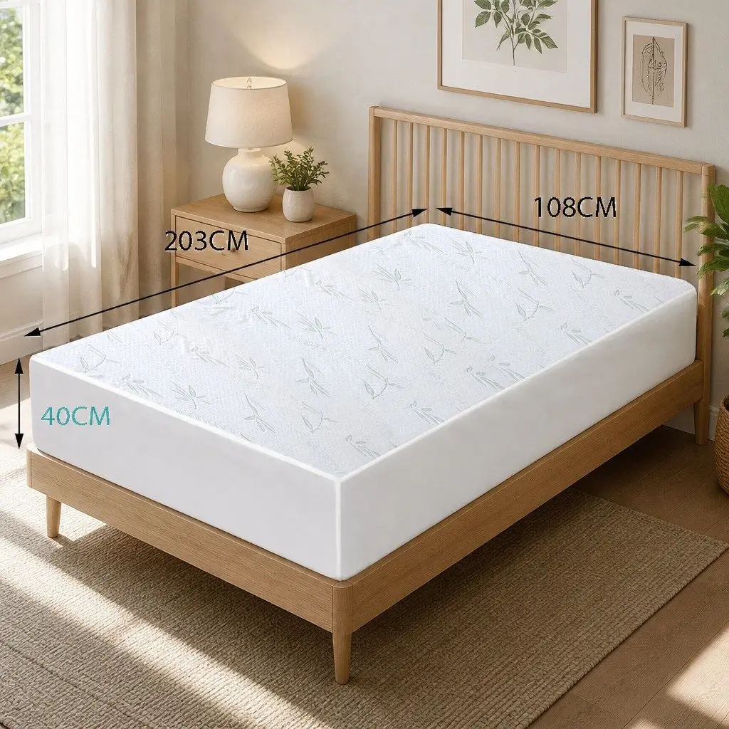 King Single Fitted Mattress Protector Waterproof Breathable Dust Mite Allergen 35cm or 40cm Depth