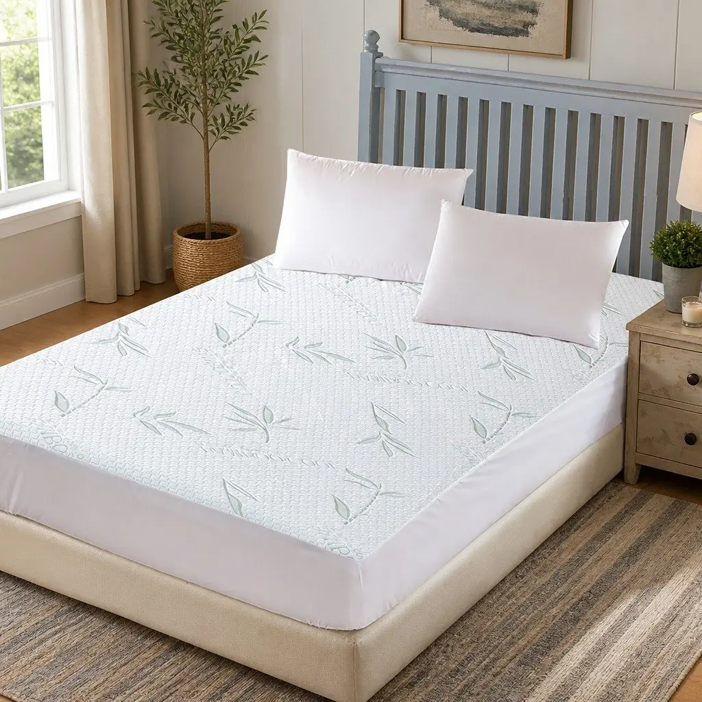 King Single Fitted Mattress Protector Waterproof Breathable Dust Mite Allergen 35cm or 40cm Depth