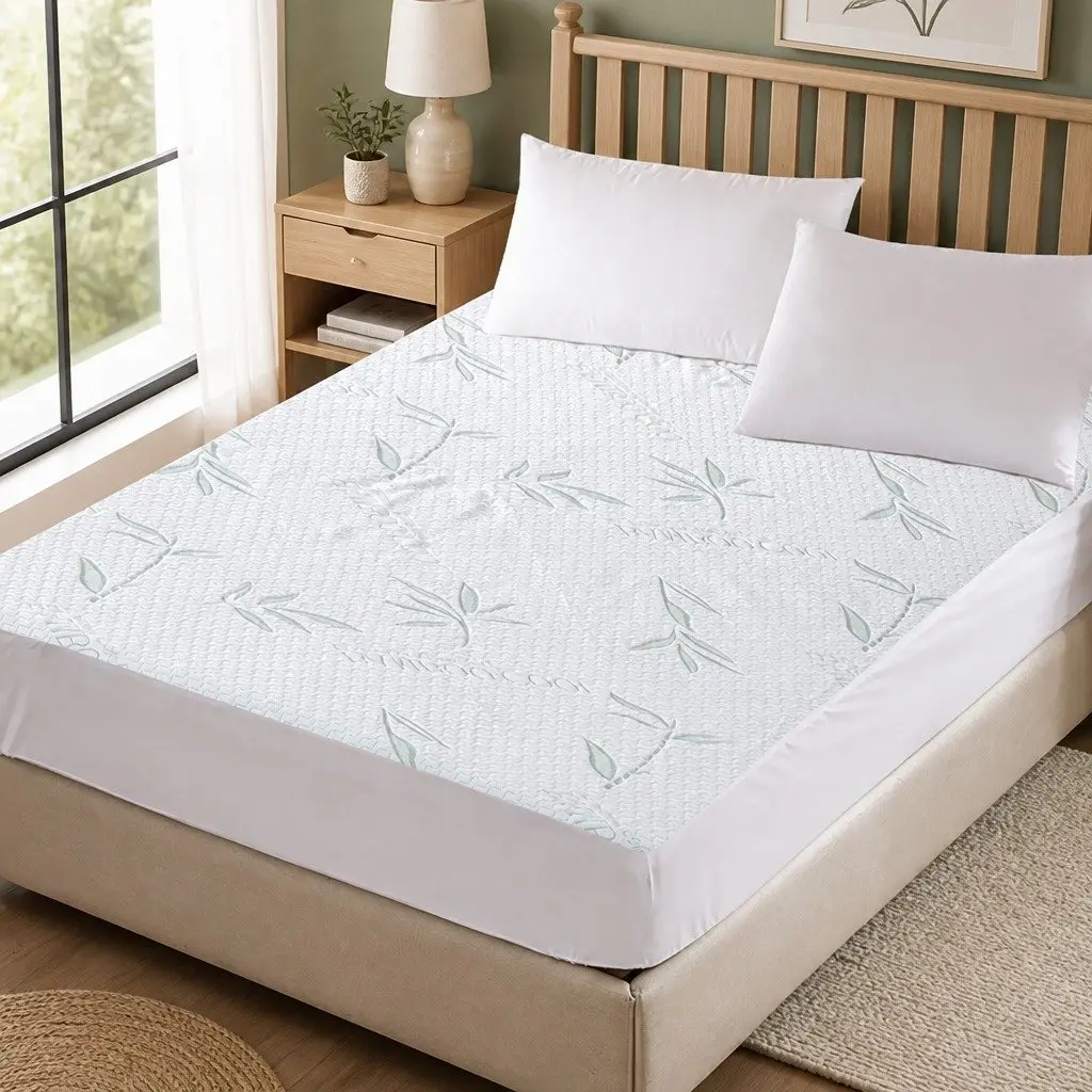 Queen Fitted Mattress Protector Waterproof Dust Mite Allergen Prevention 35cm or 40cm Depth