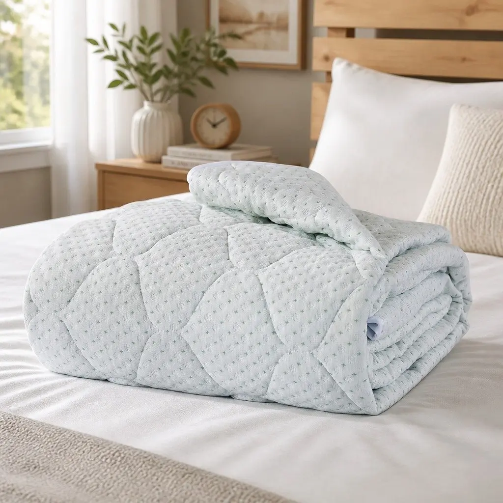 Mattress Protector Quilted Bamboo Fibre Waterproof Fitted 40cm Elastic King Single