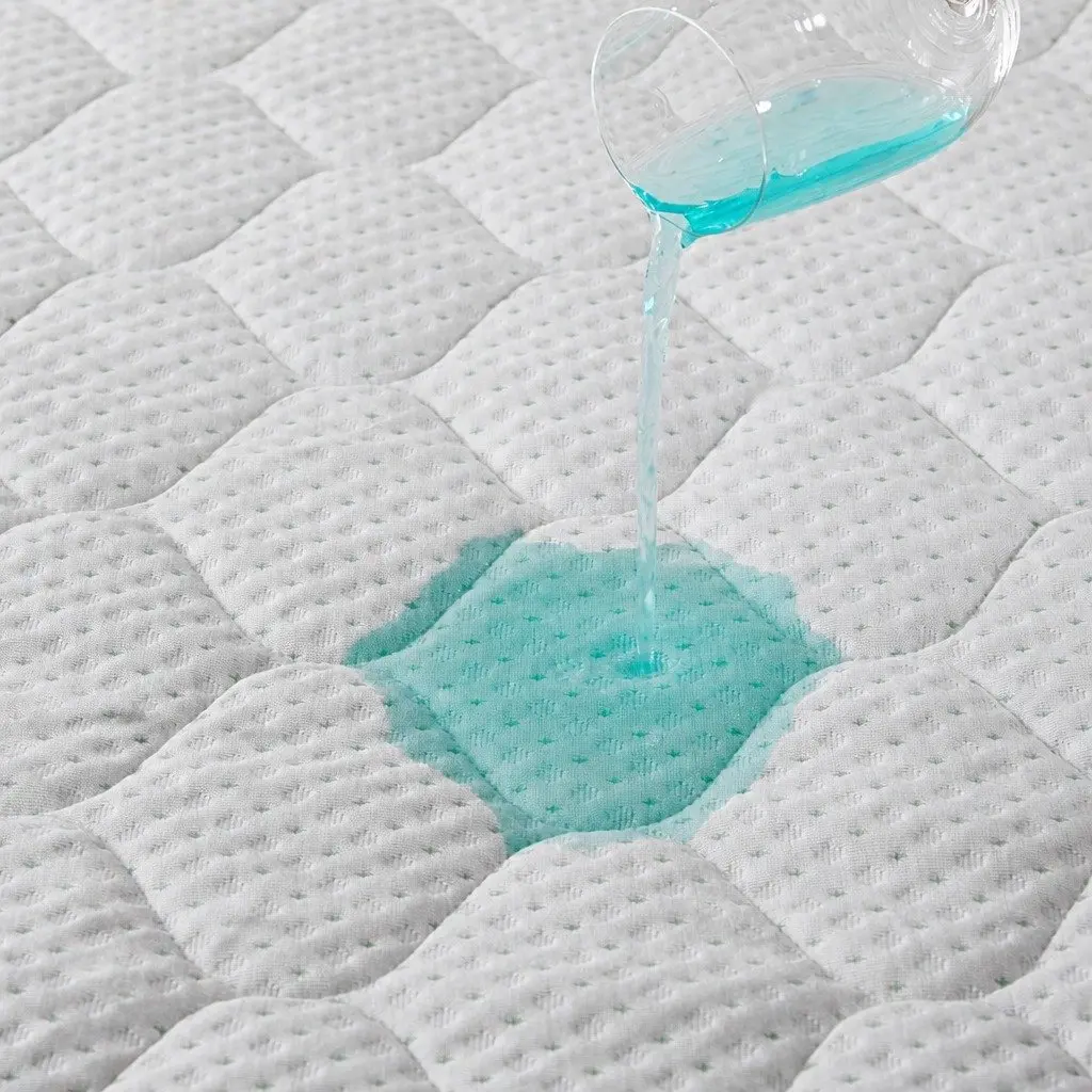 Mattress Protector Quilted Bamboo Fibre Waterproof Fitted 40cm Elastic King Single