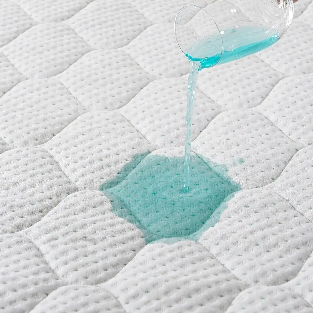 King Size Quilted Fitted Mattress Protector Bamboo Fibre Waterproof Top Layer