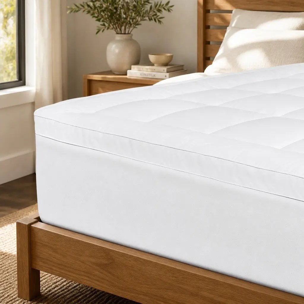 Mattress Topper Extra Thick Pillowtop Bamboo Breathable Double Bed