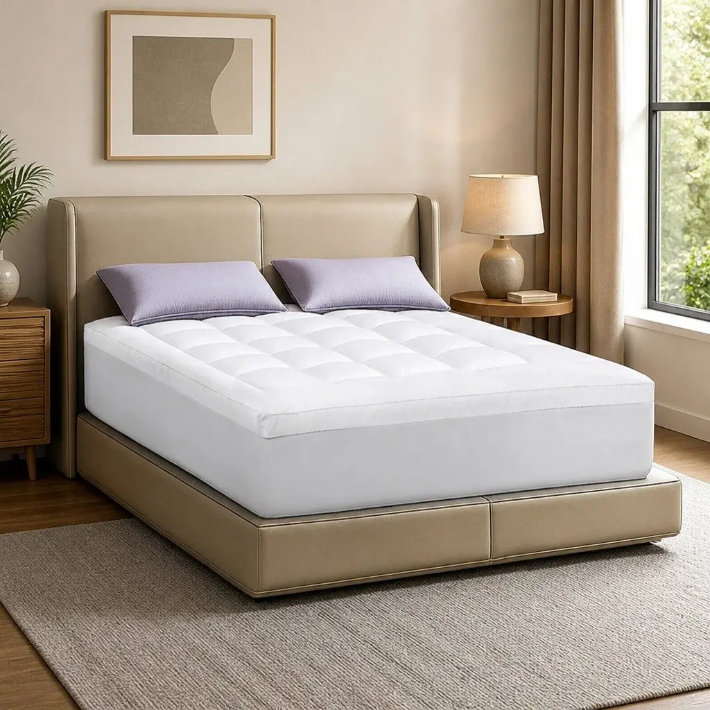 Mattress Topper Extra Thick Pillowtop Bamboo Breathable Double Bed