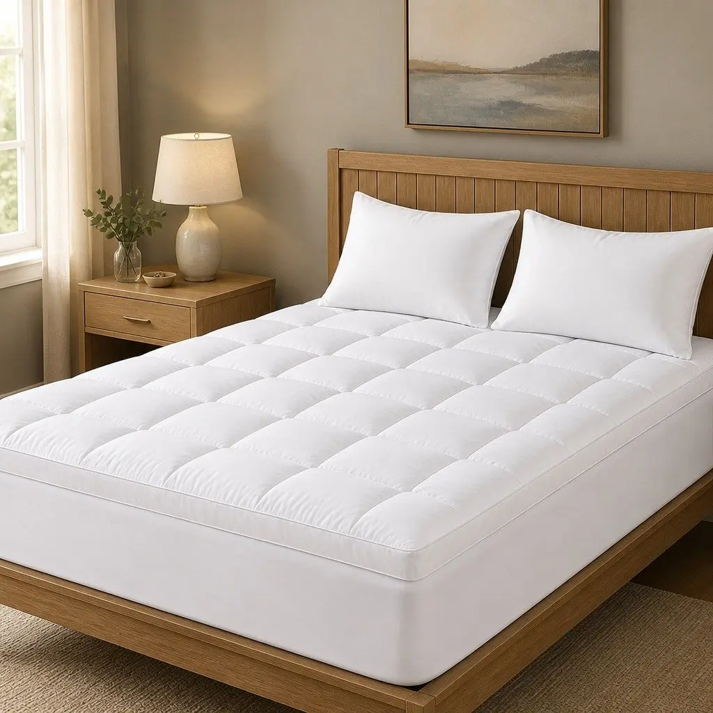 Mattress Topper Extra Thick Pillowtop Bamboo Breathable Double Bed