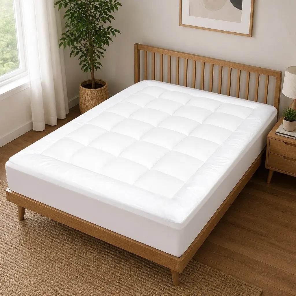 Single Mattress Topper Pillowtop 5cm Extra Thick Fitted Skirt