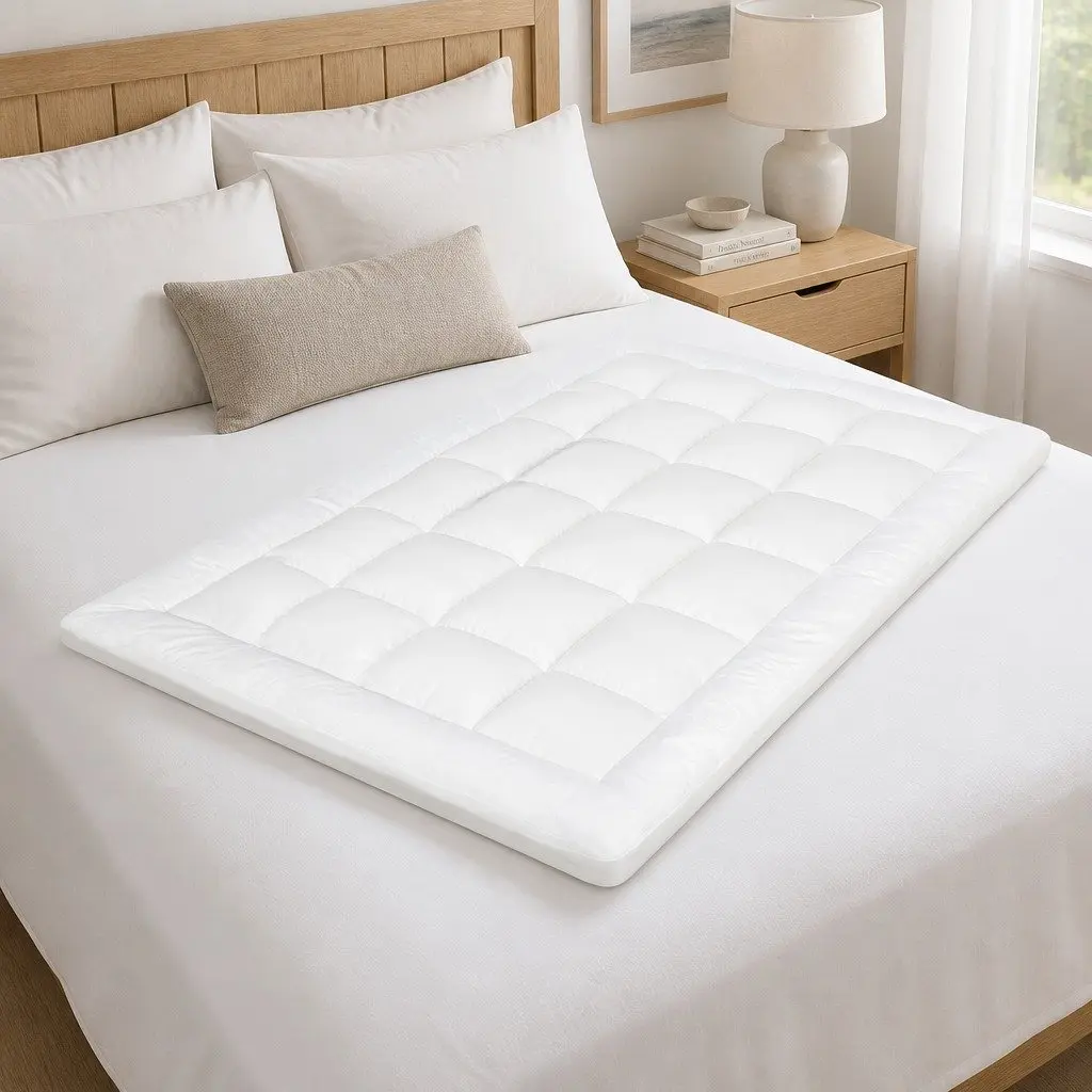 Single Mattress Topper Pillowtop 5cm Extra Thick Fitted Skirt