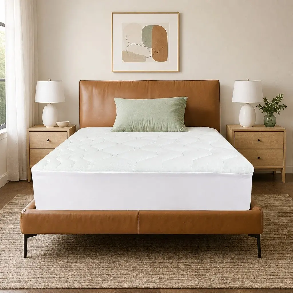 Single Mattress Topper Memory Foam Bamboo Fibre Cover Deep Pocket Skirt 91cm x 190cm