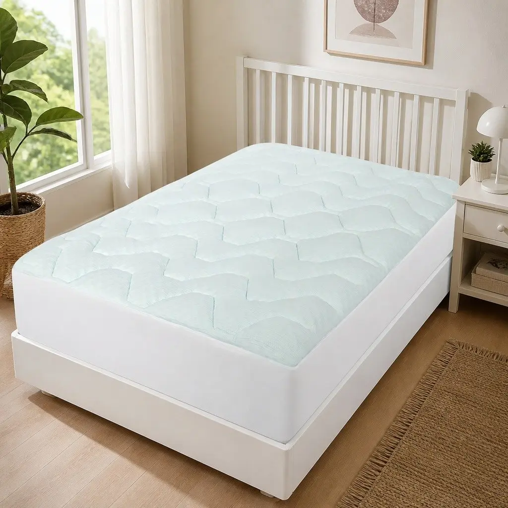 Single Mattress Topper Memory Foam Bamboo Fibre Cover Deep Pocket Skirt 91cm x 190cm