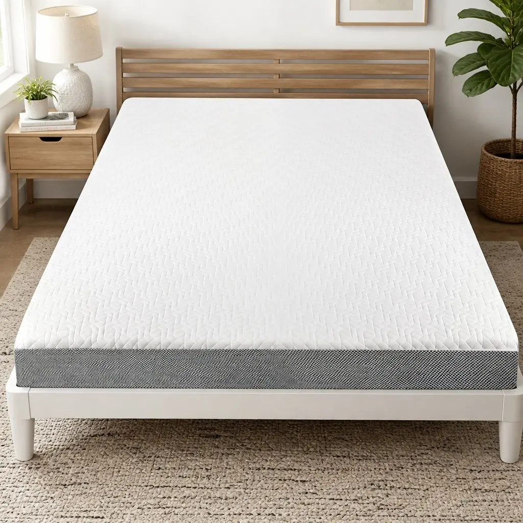 Memory Foam Mattress Topper Dual Layer Double Size Anti-Slip Removable Washable