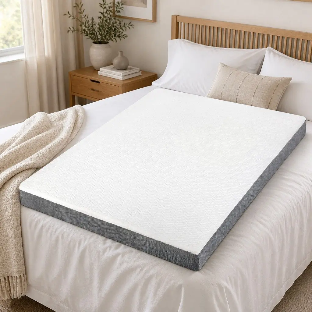 Queen Mattress Topper Memory Foam Dual Layer 8cm