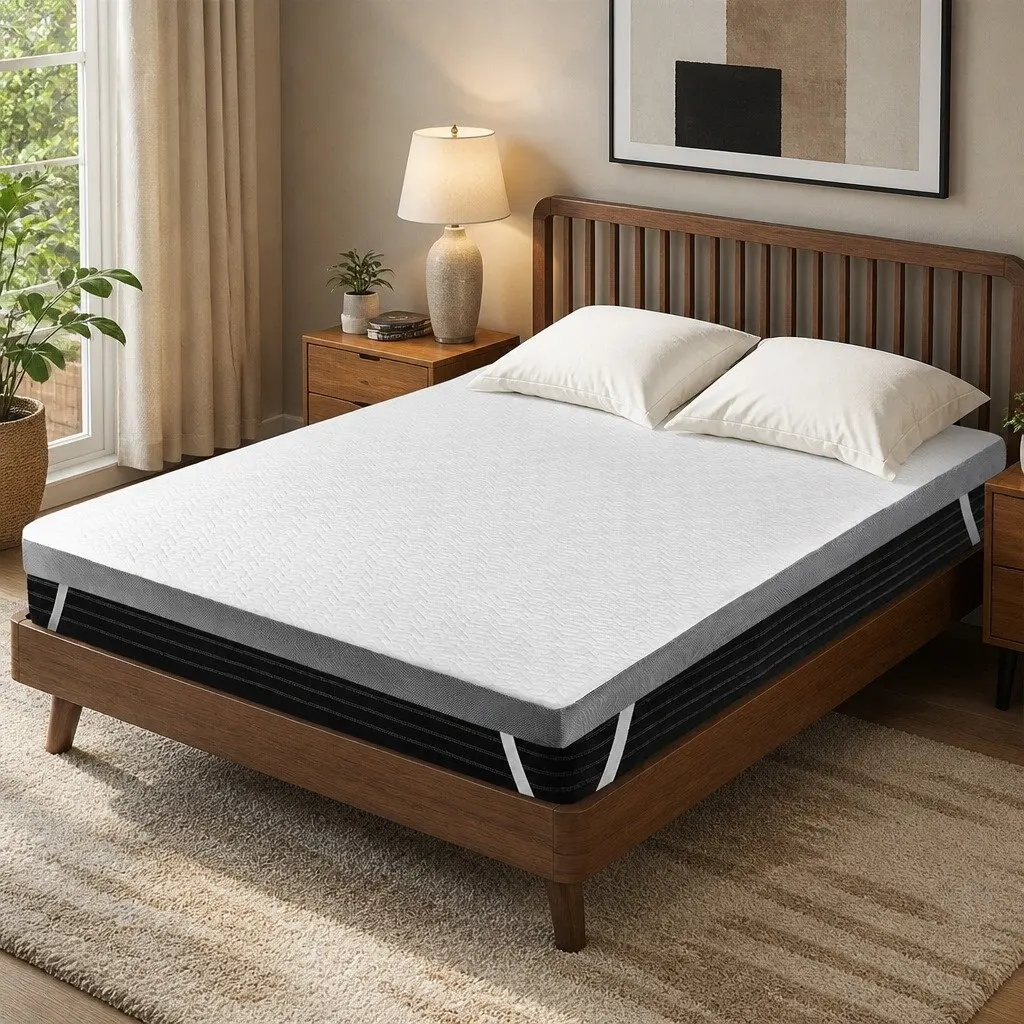 Queen Mattress Topper Memory Foam Dual Layer 8cm
