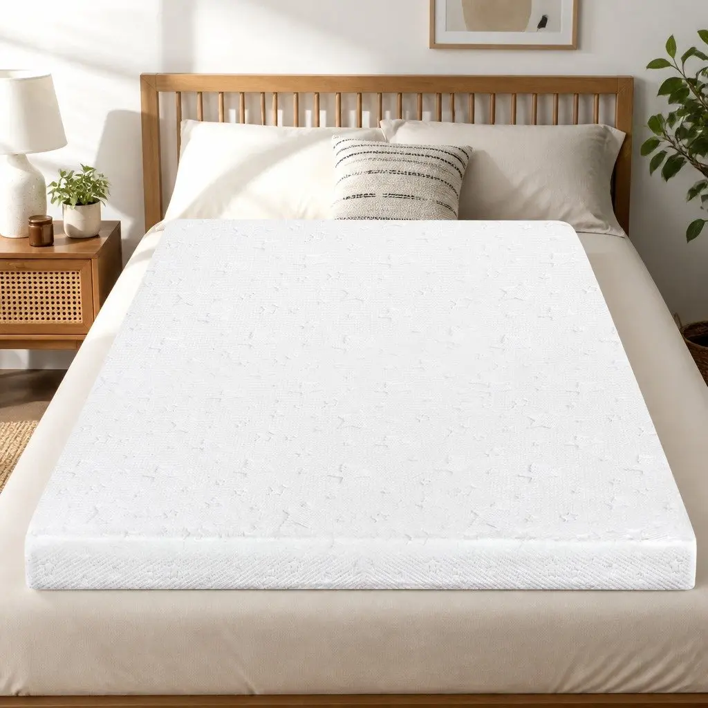 Dual Layer Memory Foam Mattress Topper 5cm King Single Cooling Gel Bamboo