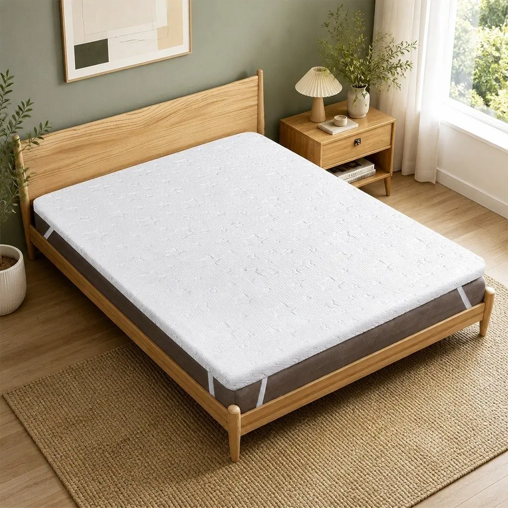 Dual Layer Memory Foam Mattress Topper 5cm King Single Cooling Gel Bamboo