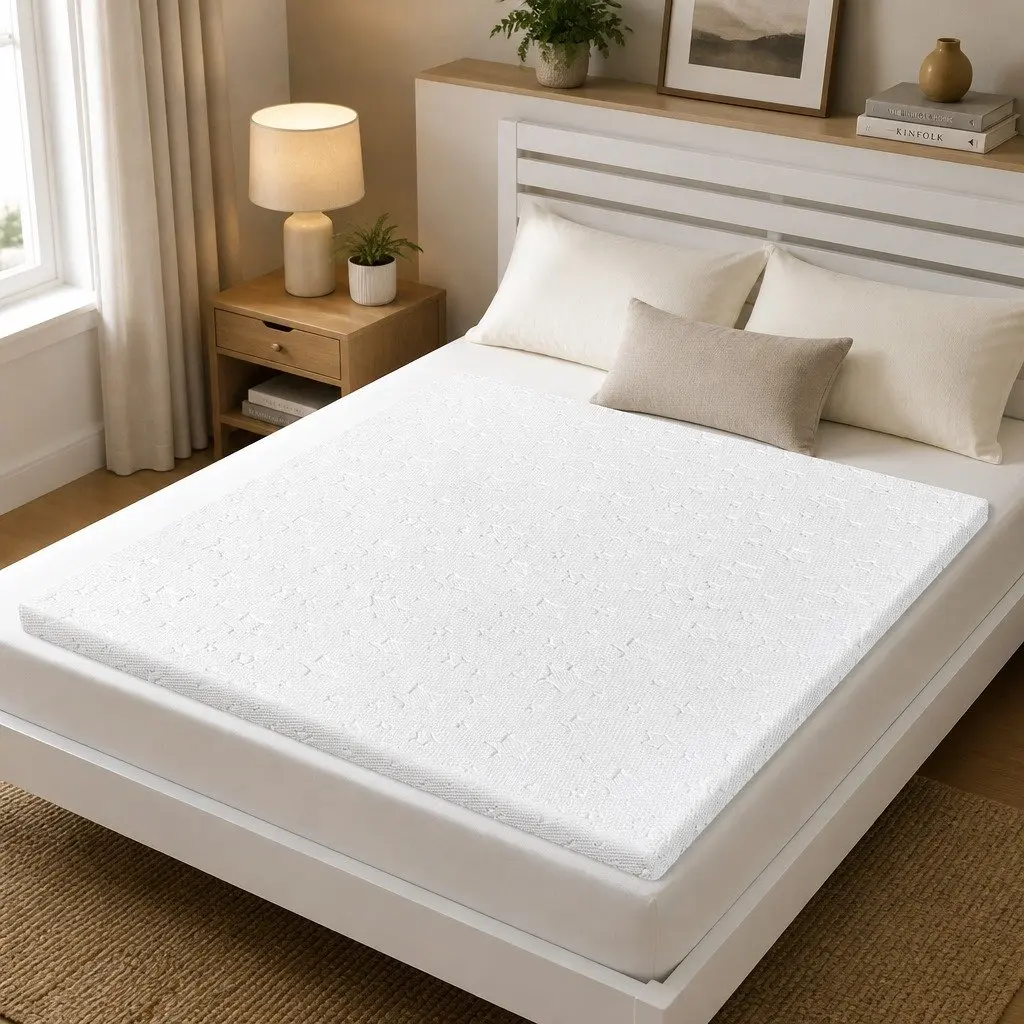 Dual Layer Memory Foam Mattress Topper 5cm King Single Cooling Gel Bamboo