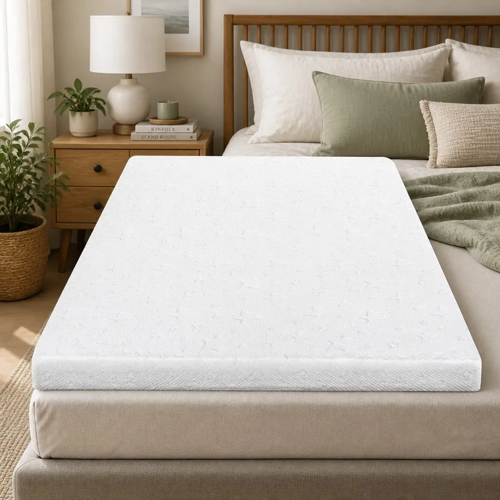 Memory Foam Mattress Topper Single Dual-Layer Cooling Gel Bamboo Charcoal