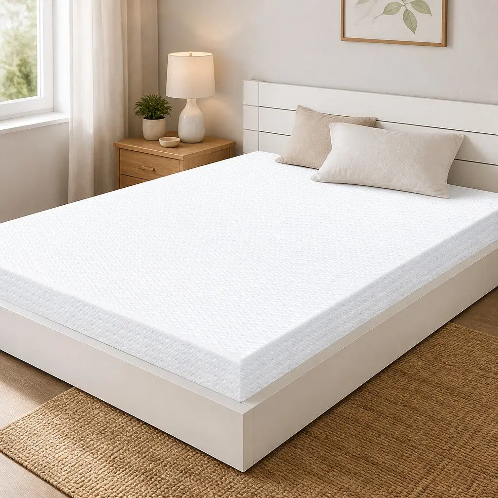 Memory Foam Mattress Topper Dual-Layer 10cm Gel Cooling Pressure Relief