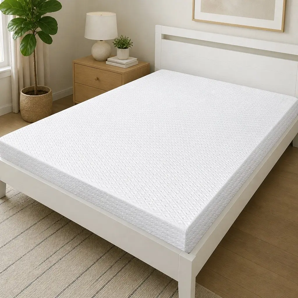 Memory Foam Mattress Topper Dual-Layer 10cm Gel Cooling Pressure Relief