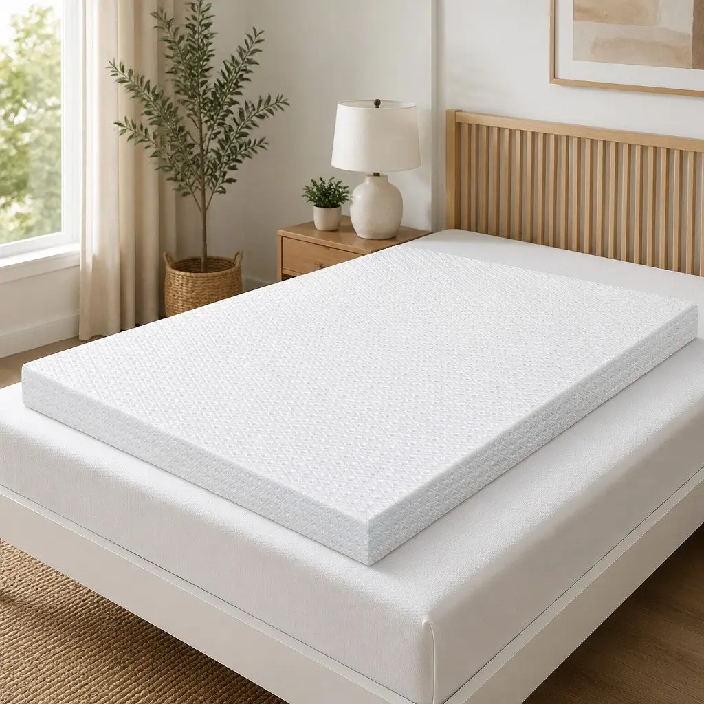 Memory Foam Mattress Topper Dual-Layer 10cm Cooling Gel Bamboo Charcoal