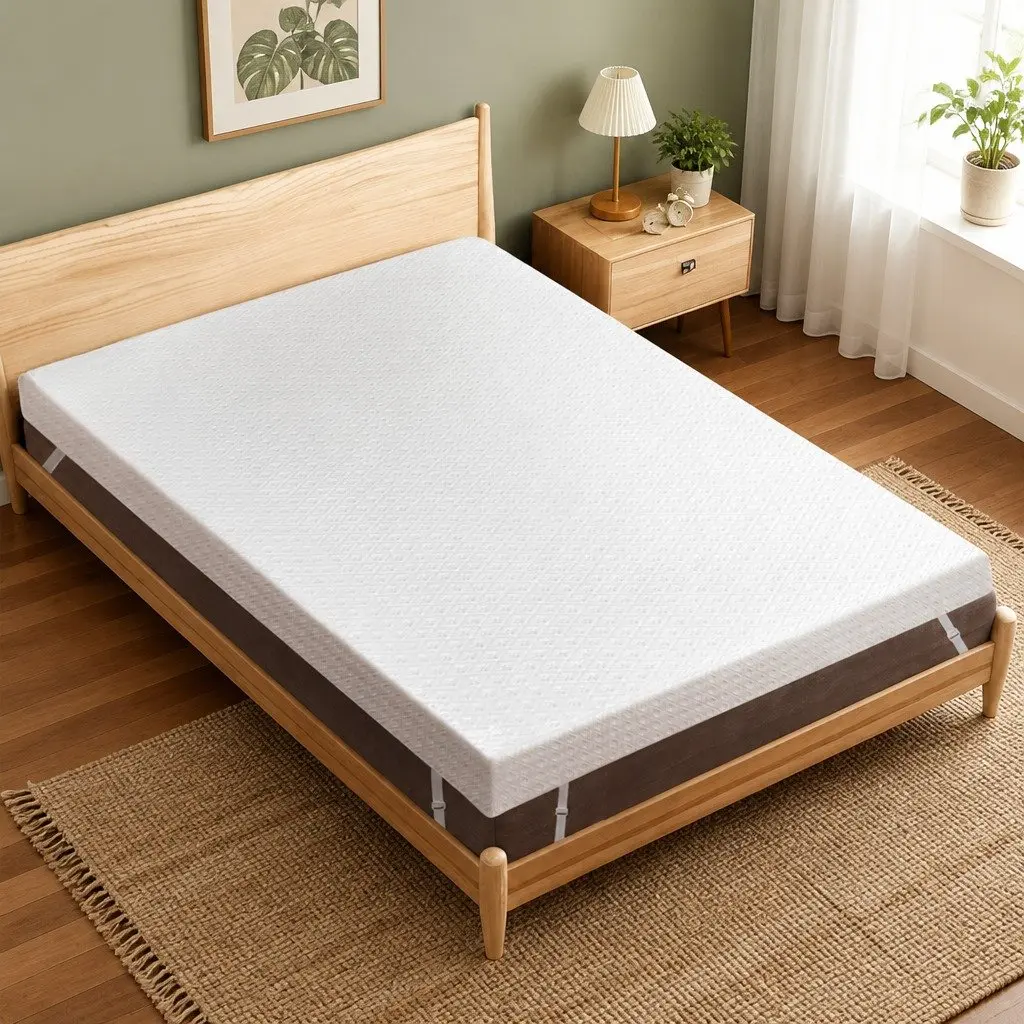 Memory Foam Mattress Topper Dual-Layer 10cm Cooling Gel Bamboo Charcoal
