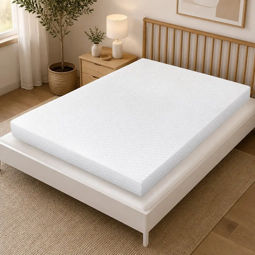 Memory Foam Mattress Topper Dual-Layer 10cm Cooling Gel Bamboo Charcoal