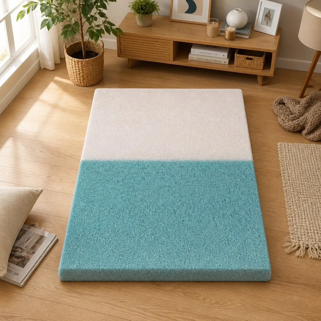 Single Mattress Portable Grey Foldable Foam Sleeping Pad 190cm x 75cm
