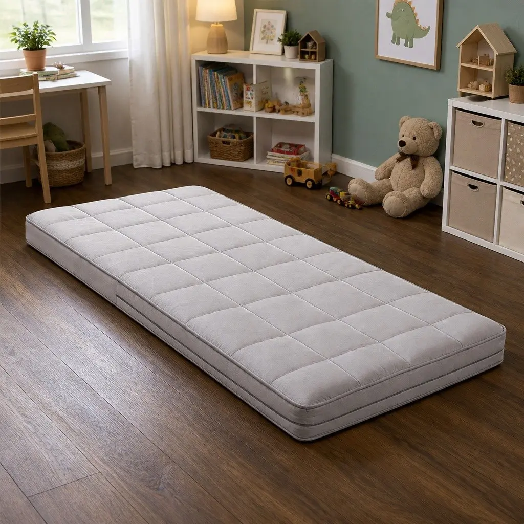 Single Mattress Portable Grey Foldable Foam Sleeping Pad 190cm x 75cm