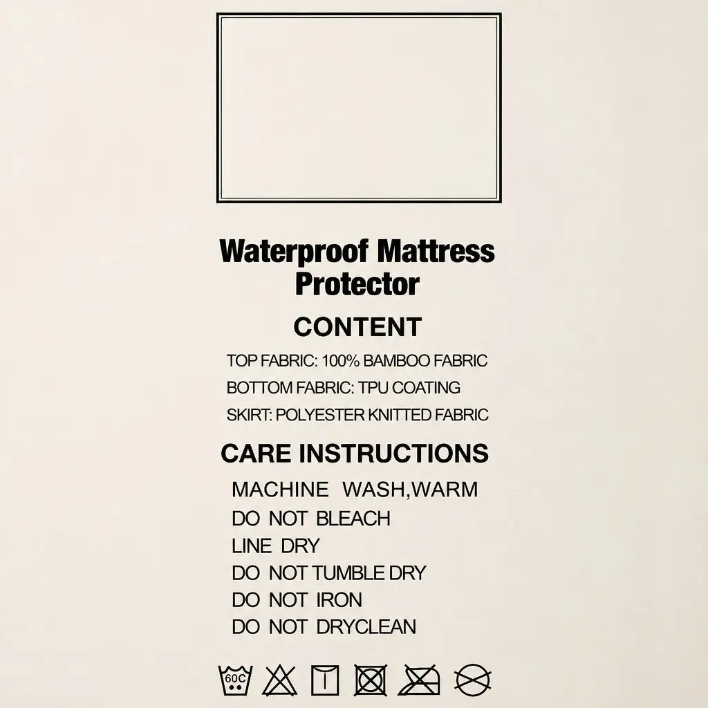 Waterproof Mattress Protector Bamboo Fabric King Size