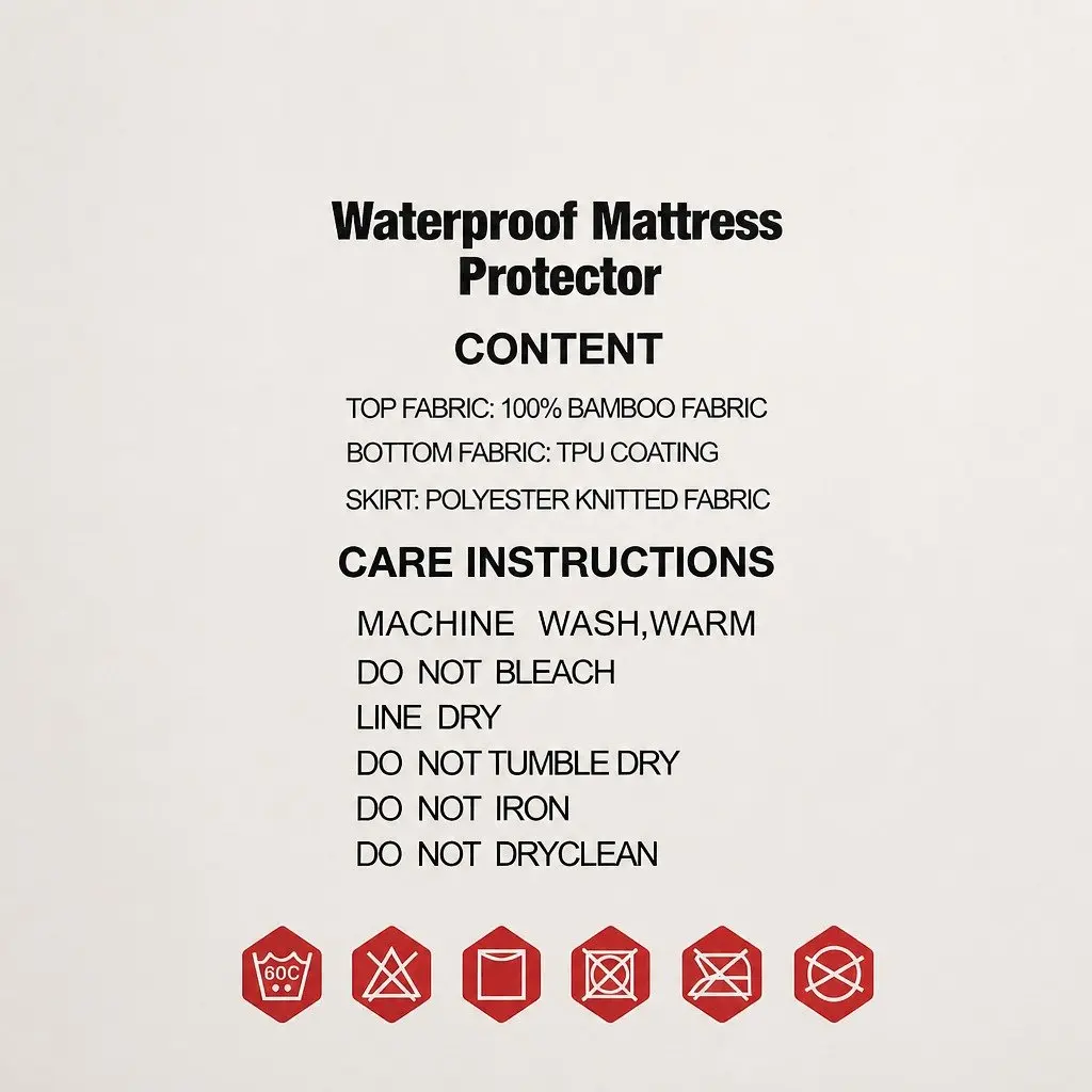 Mattress Protector Bamboo King Waterproof Fitted Dust Mite Bacteria Resistant