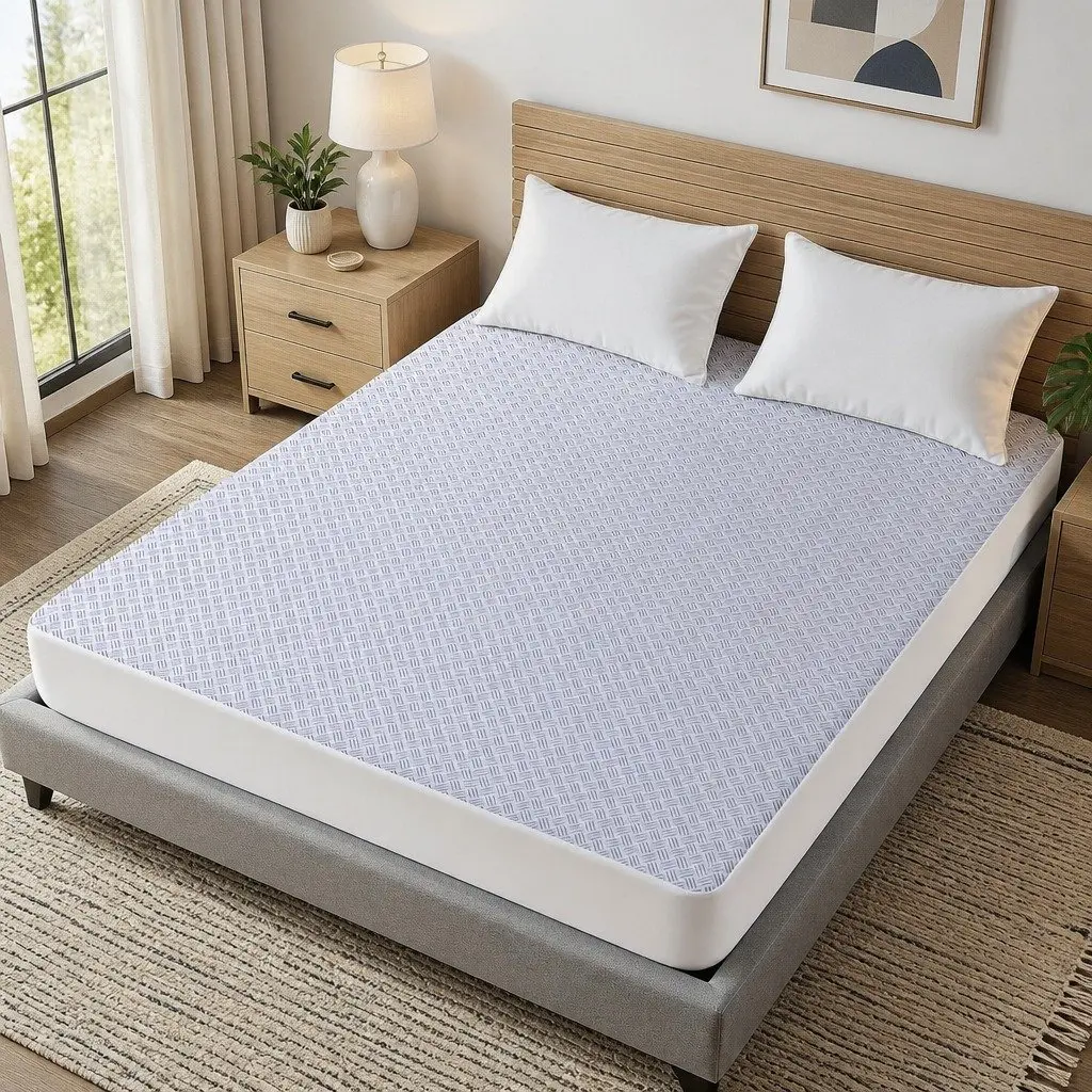 Cooling Mattress Protector Waterproof Deep Pocket Fitted Cover Double Size