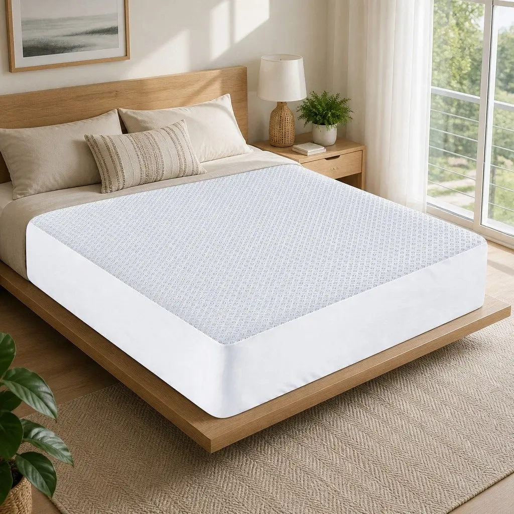 Mattress Protector Cooling Waterproof Deep Pocket Fitted Skirt King Size