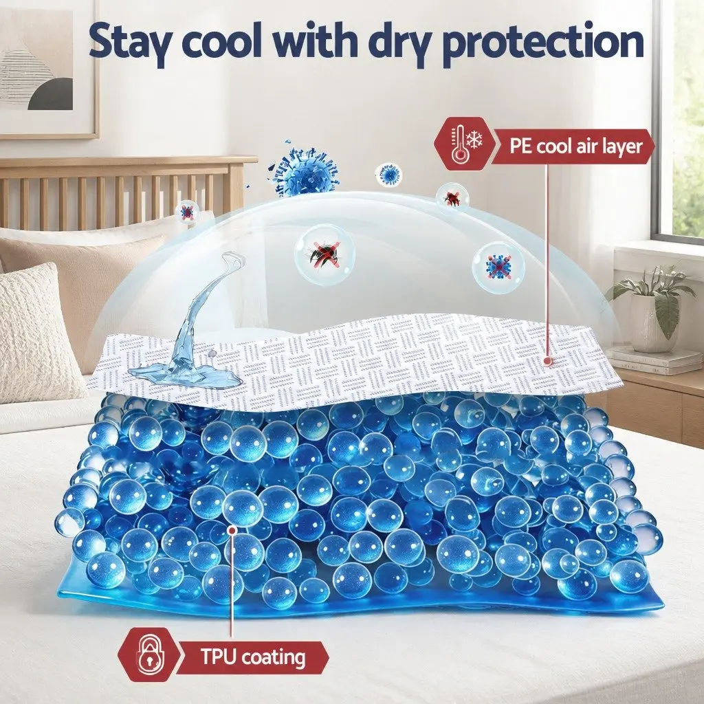 Mattress Protector Cooling Waterproof Deep Pocket Fitted Skirt King Size