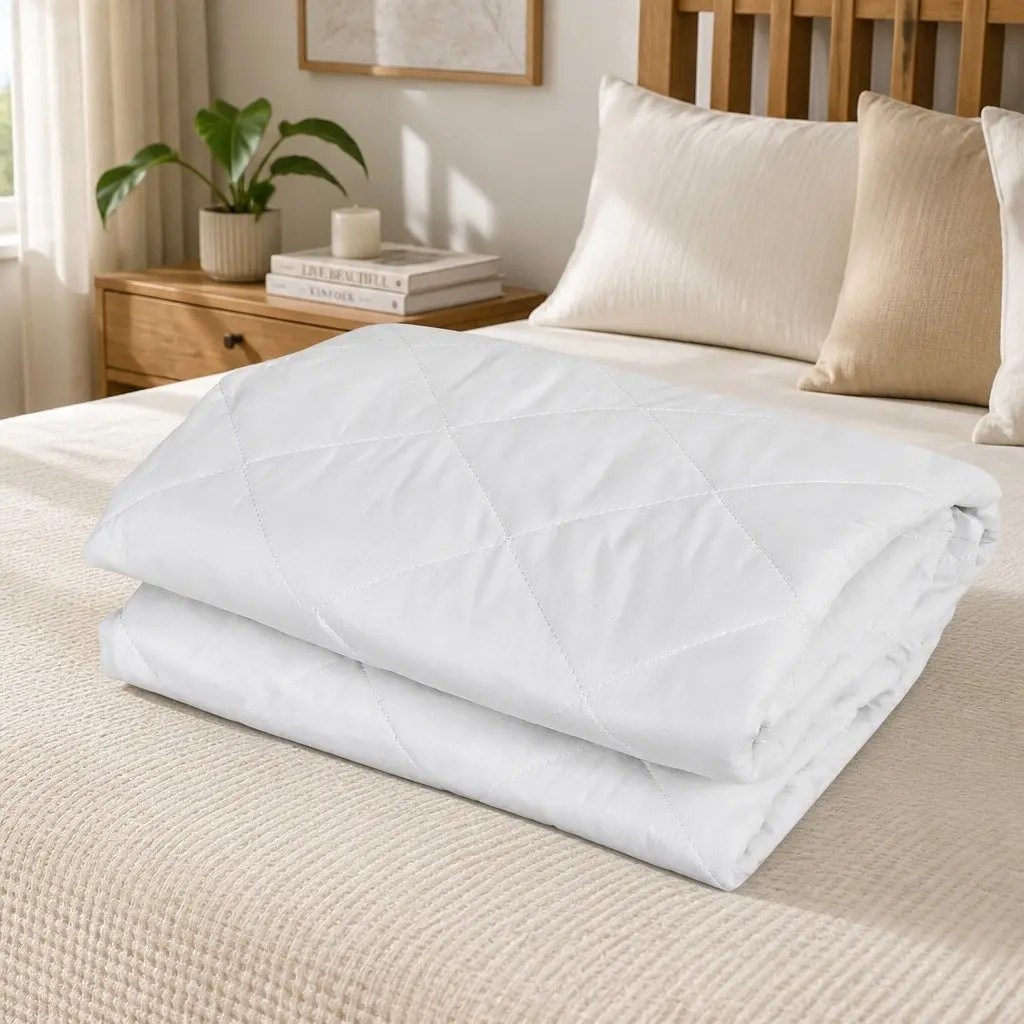 Waterproof Mattress Protector King Single Quilted Cotton Cover 40cm Deep Fitted