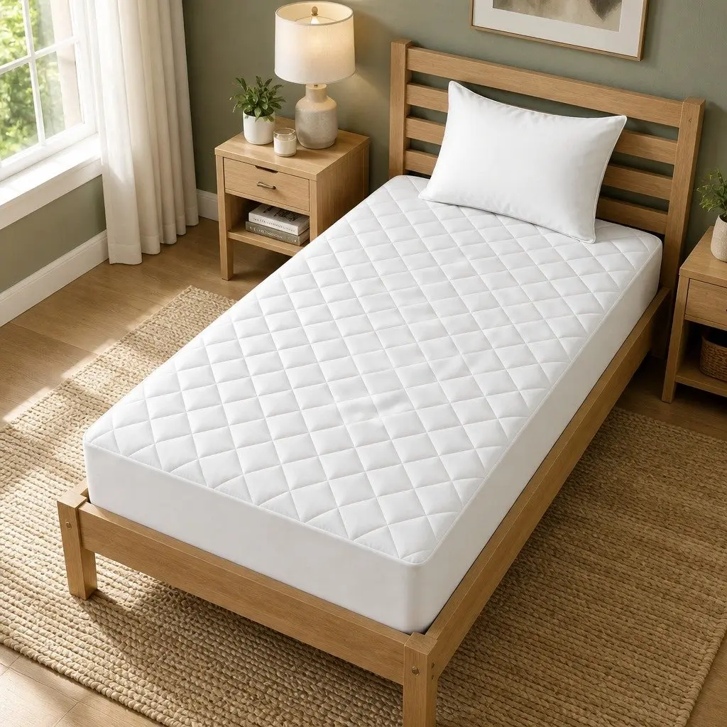 Waterproof Mattress Protector King Single Quilted Cotton Cover 40cm Deep Fitted